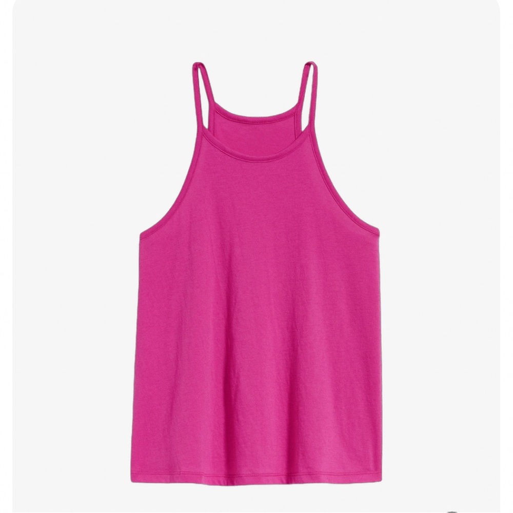 Pink relaxed halter tank top NWT